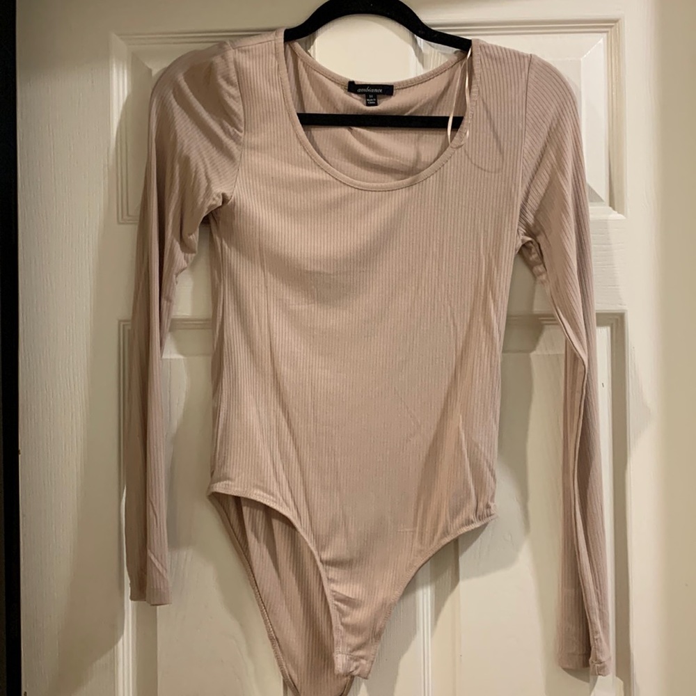 Tan Ribbed Bodysuit